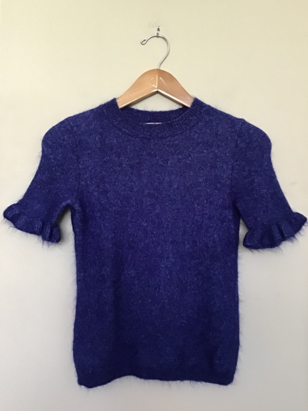 Sezane Extra Small Electric Blue Short Sleeves Mindy Sweater - Picture 1 of 6